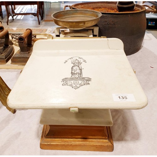 135 - An antique set of White & Son scales, A/F. No shipping. Arrange collection or your own packer and sh... 