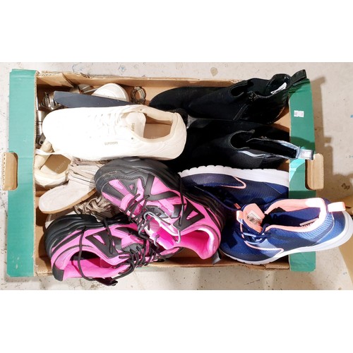 156 - A box of shoes. No shipping. Arrange collection or your own packer and shipper, please. Electricals ... 