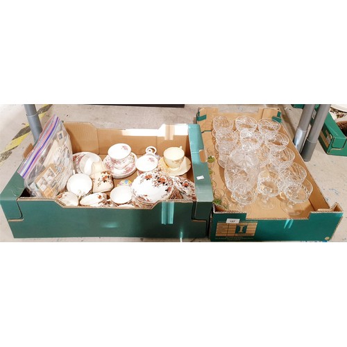 157 - Two boxes of glass and china. No shipping. Arrange collection or your own packer and shipper, please... 