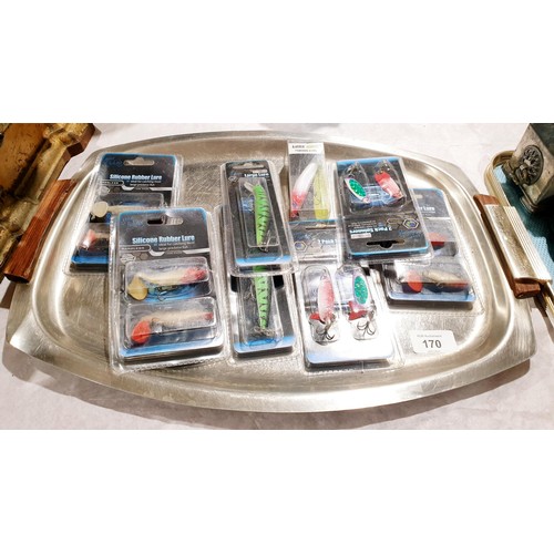 170 - A selection of new in packet fishing lures. UK shipping £14.