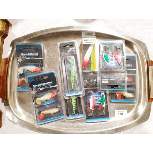 170 - A selection of new in packet fishing lures. UK shipping £14.