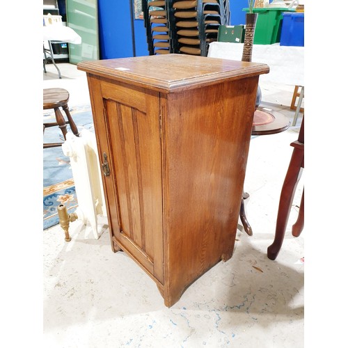 179 - A vintage oak night stand, height 28.5