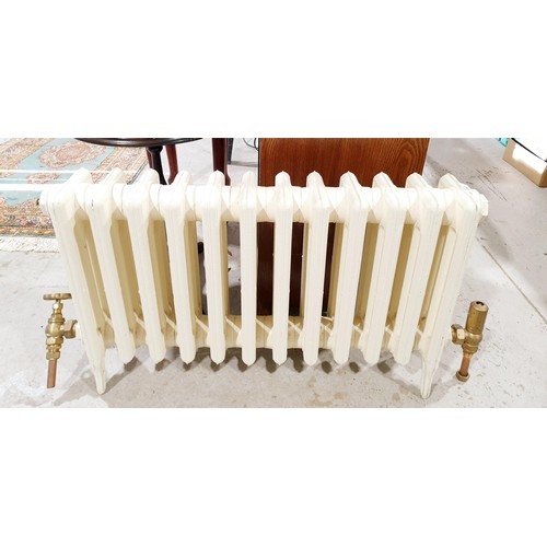 180 - A vintage cast iron radiator, height 18