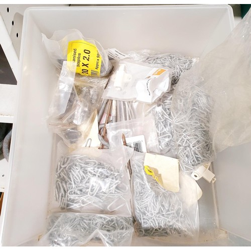 197 - A box of various size U nails. No shipping. Arrange collection or your own packer and shipper, pleas... 