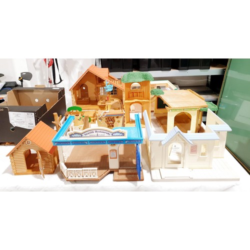 216 - A selection of Sylvannian Families buildings. No shipping. Arrange collection or your own packer and... 