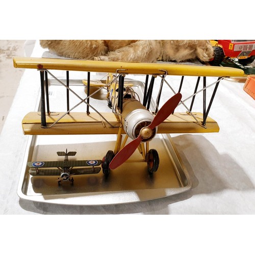 222 - A tin plate model of a Sopwith Camel, length 13.5