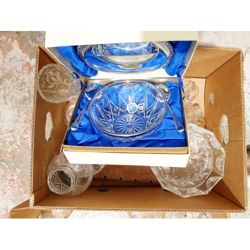 235 - Two boxes of glassware. No shipping. Arrange collection or your own packer and shipper, please. Elec... 