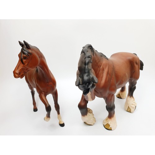 253 - A Royal Doulton model of a shire horse, height 8