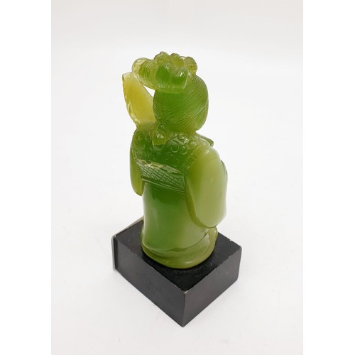 256 - A resin figure of a Chinese musician, height 4