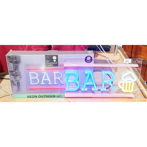 271 - An illuminated bar sign, width 16.5