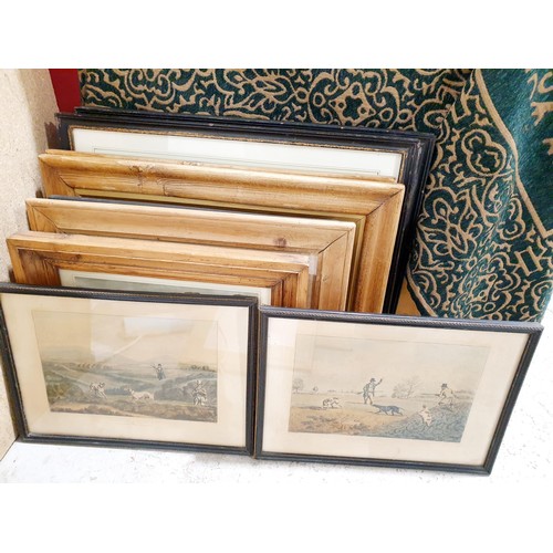 282 - A selection of framed pictures including silk. No shipping. Arrange collection or your own packer an... 