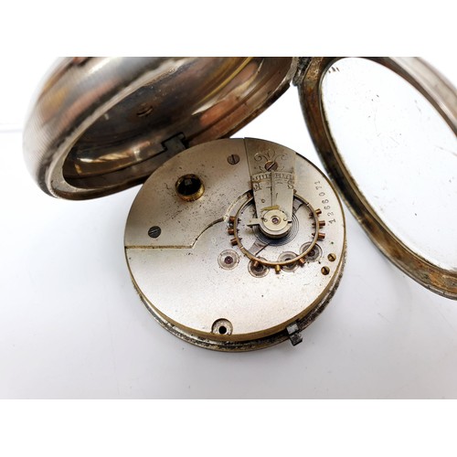 50 - An antique continental silver cased pocket watch, A/F, diameter 2