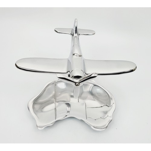 277 - An aluminium Spitfire trinket dish. UK shipping £14.