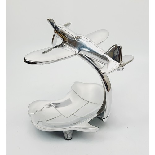 277 - An aluminium Spitfire trinket dish. UK shipping £14.