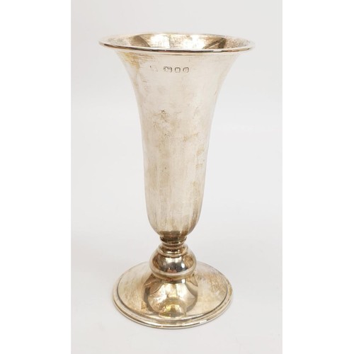 33 - A hallmarked silver vase, height 5.5