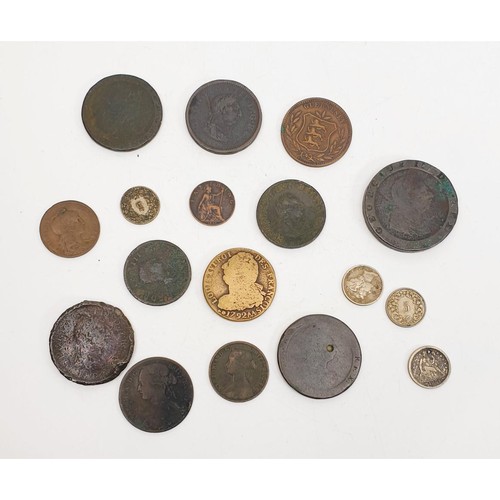 41 - A selection of Georgian and later coins. UK shipping £14.