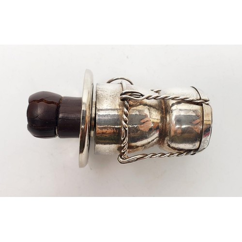 54 - A Christoph Widmann silver plated bottle stopper. UK shipping £14.