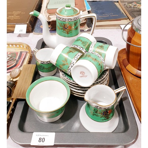 80 - An Art Deco part Noritake coffee service, A/F. No shipping. Arrange collection or your own packer an... 