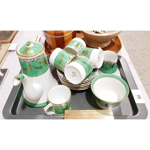 80 - An Art Deco part Noritake coffee service, A/F. No shipping. Arrange collection or your own packer an... 