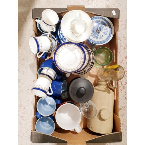 100 - A box of ceramics and assorted including Denby. No shipping. Arrange collection or your own packer a... 