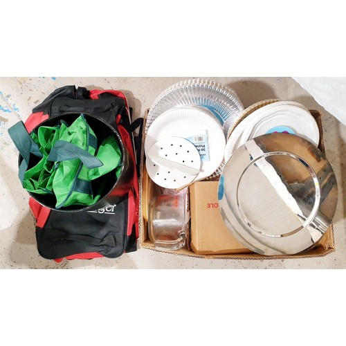 155 - A box of kitchenware and assorted. No shipping. Arrange collection or your own packer and shipper, p... 