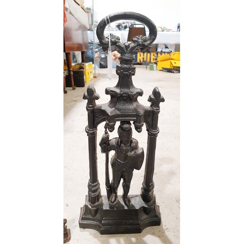 203 - A Victorian cast iron door stop, height 17.5