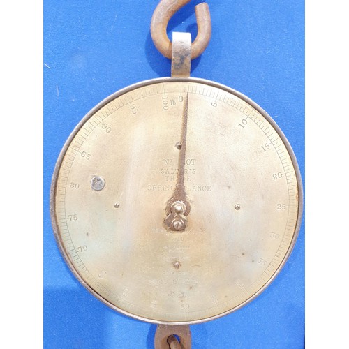 209 - An antique Salter spring balance dated 1918, dial diameter 9.5