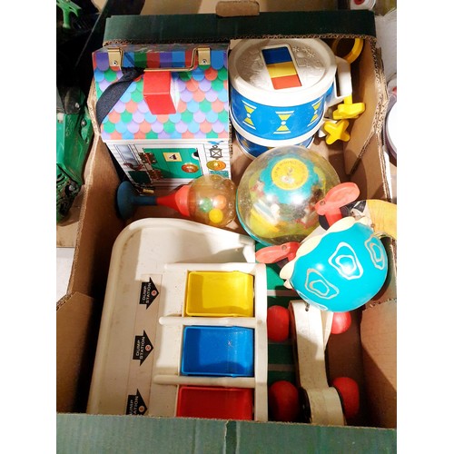 213 - A box of Fisher Price toys and other toys. No shipping. Arrange collection or your own packer and sh... 