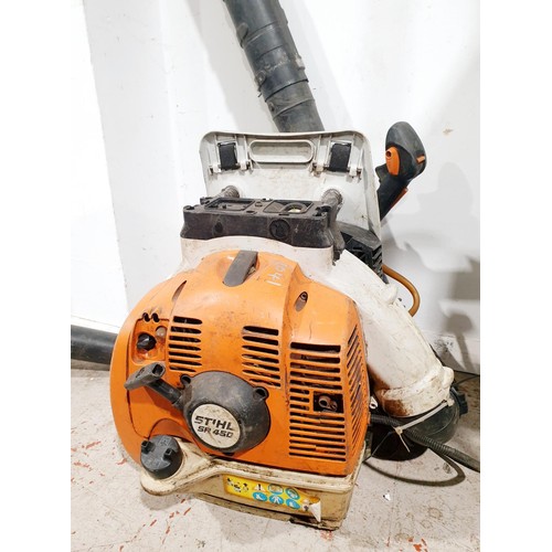 219 - A Stihl SR450 backpack petrol powered blower. No shipping. Arrange collection or your own packer and... 