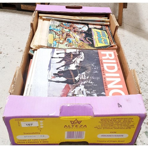 107 - Vintage comics and magazines. No shipping. Arrange collection or your own packer and shipper, please... 