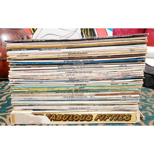 111 - A selection of LPs including Blondie, Slade and Mudd. UK shipping £14.