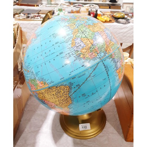 112 - A vintage Crams Imperial World Globe, height 15.5