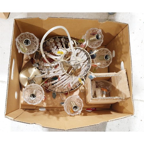 149 - A chandelier. No shipping. Arrange collection or your own packer and shipper, please. Electricals ar... 