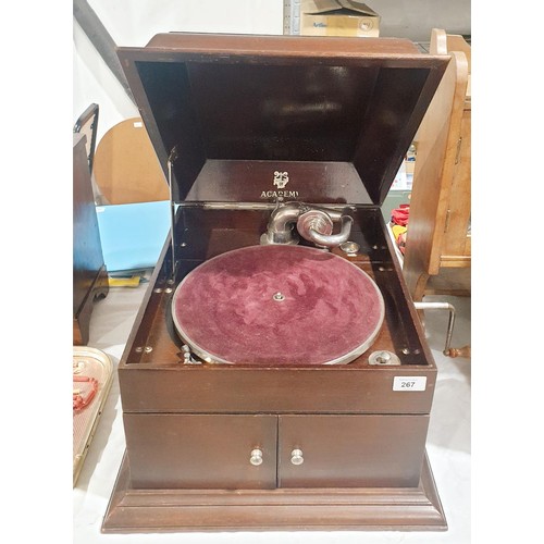 267 - An antique Academy gramophone. No shipping. Arrange collection or your own packer and shipper, pleas... 