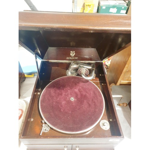 267 - An antique Academy gramophone. No shipping. Arrange collection or your own packer and shipper, pleas... 