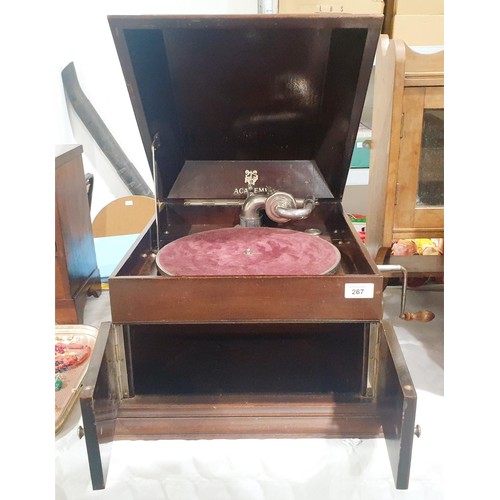 267 - An antique Academy gramophone. No shipping. Arrange collection or your own packer and shipper, pleas... 