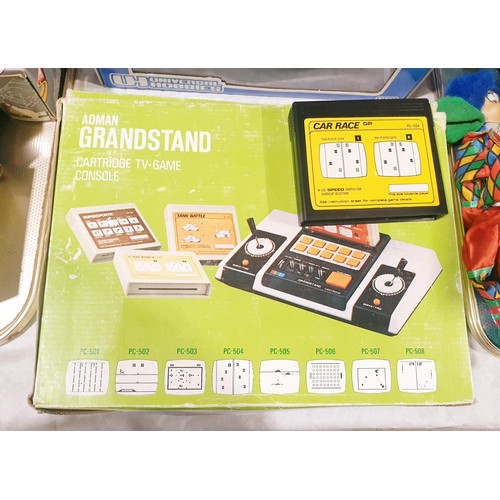 275 - A vintage boxed Grandstand video game console and cartridge. UK shipping £14. Electricals are sold a... 