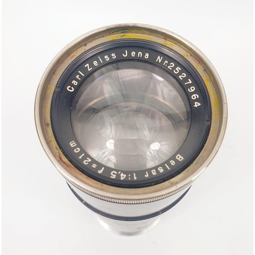 292 - A Third Reich Nazi German Carl Zeiss Jena lens, length 8.5