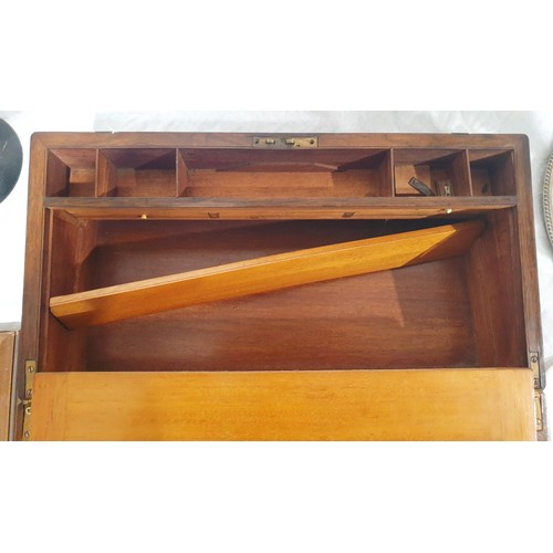 313 - A Victorian walnut writing slope, width 20