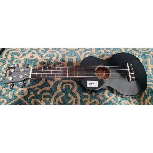 318 - A Mahalo MR1VK Soprano ukulele with soft case. No shipping. Arrange collection or your own packer an... 