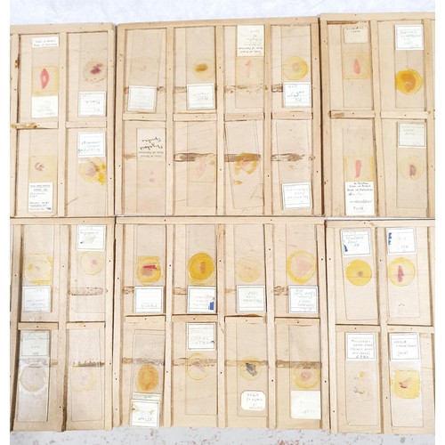 71 - A selection of vintage prepared microscope slides of human tissue. No shipping. Arrange collection o... 