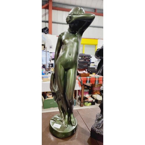 271 - A early 20th century plaster figure of a nude, height 25