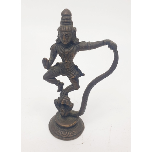 290A - A cast metal figure of Krishna height 4