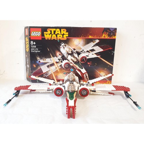 6 - A Lego Star Wars ARC-170 Fighter 7259, with box, 99% complete, retired. UK shipping £14.