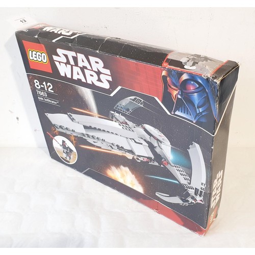 13 - A sealed Lego Star Wars Sith Infiltrator 7663, damage to the box, retired in 2008. UK shipping £14.