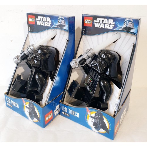 40 - Two sealed Lego Star Wars Darth Vader LED torches. UK shipping £14.