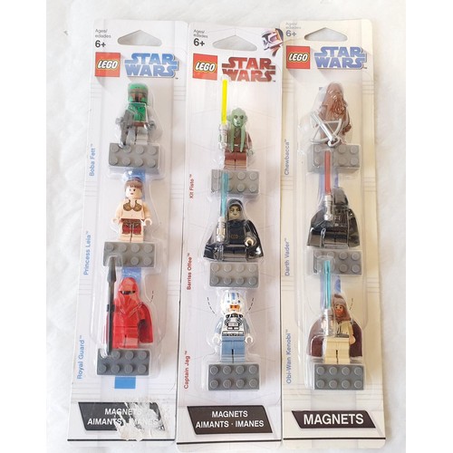 44 - Three sealed Lego Star Wars magnet packs 4548070, 4638271 and 4638279. UK shipping £14.