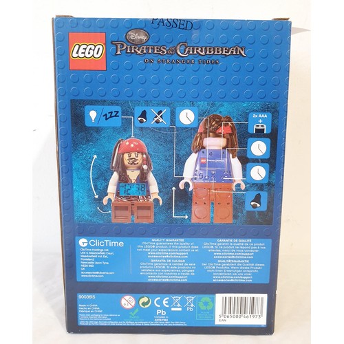 61 - A sealed Lego Pirates of the Caribbean Jack Sparrow alarm clock 9003615. UK shipping £14.