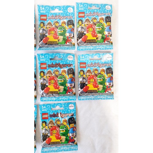 53 - Ten sealed series 5 Lego Minifigures: No's 3, 5, 6, 7, 8, 9, 10, 11, 15 and 16. UK shipping £14.