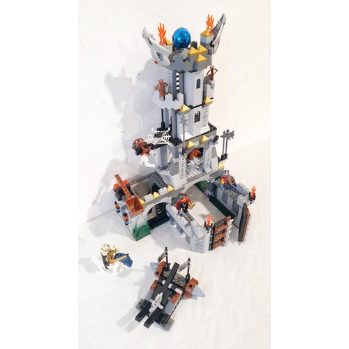 98 - A Lego Knights' Kingdom II Mistlands Tower 8823, missing one minifigure, otherwise 99% complete, wit... 